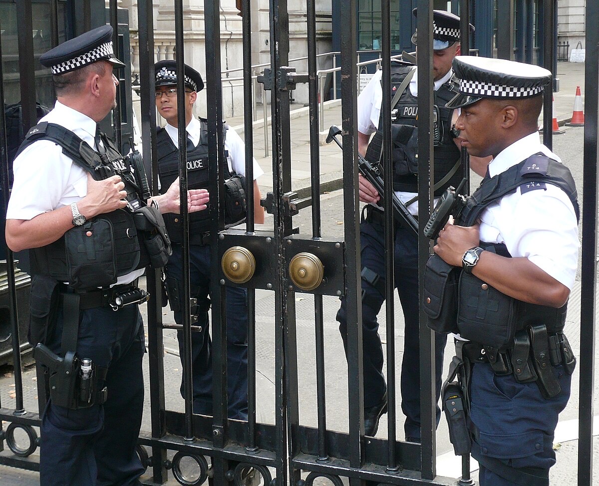 Metropolitan Police officers on duty in London